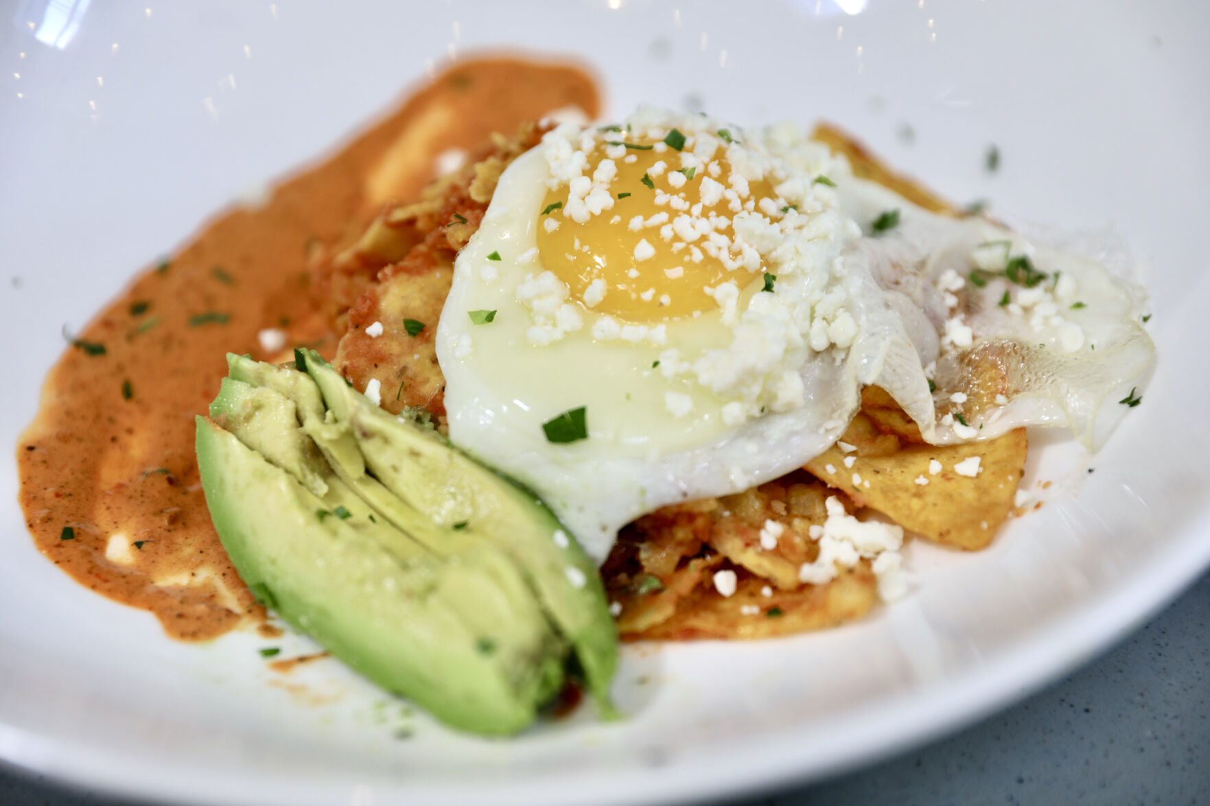 Chilaquiles available for brunch at The Woodall.